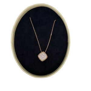 LINKS OF LONDON 18K Rose Gold Vermeil Pure‎ Square  Necklace NIB